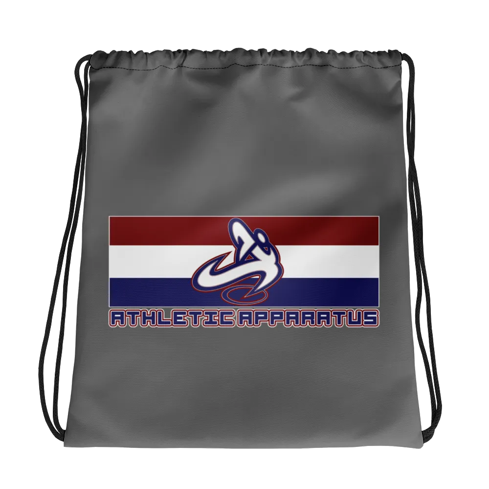 Athletic Apparatus Grey rwb logo Drawstring bag