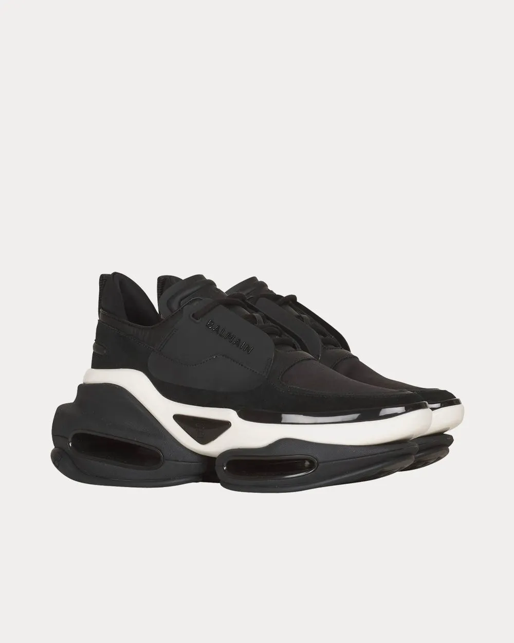 B-Bold Leather Black / White Low Top Sneakers