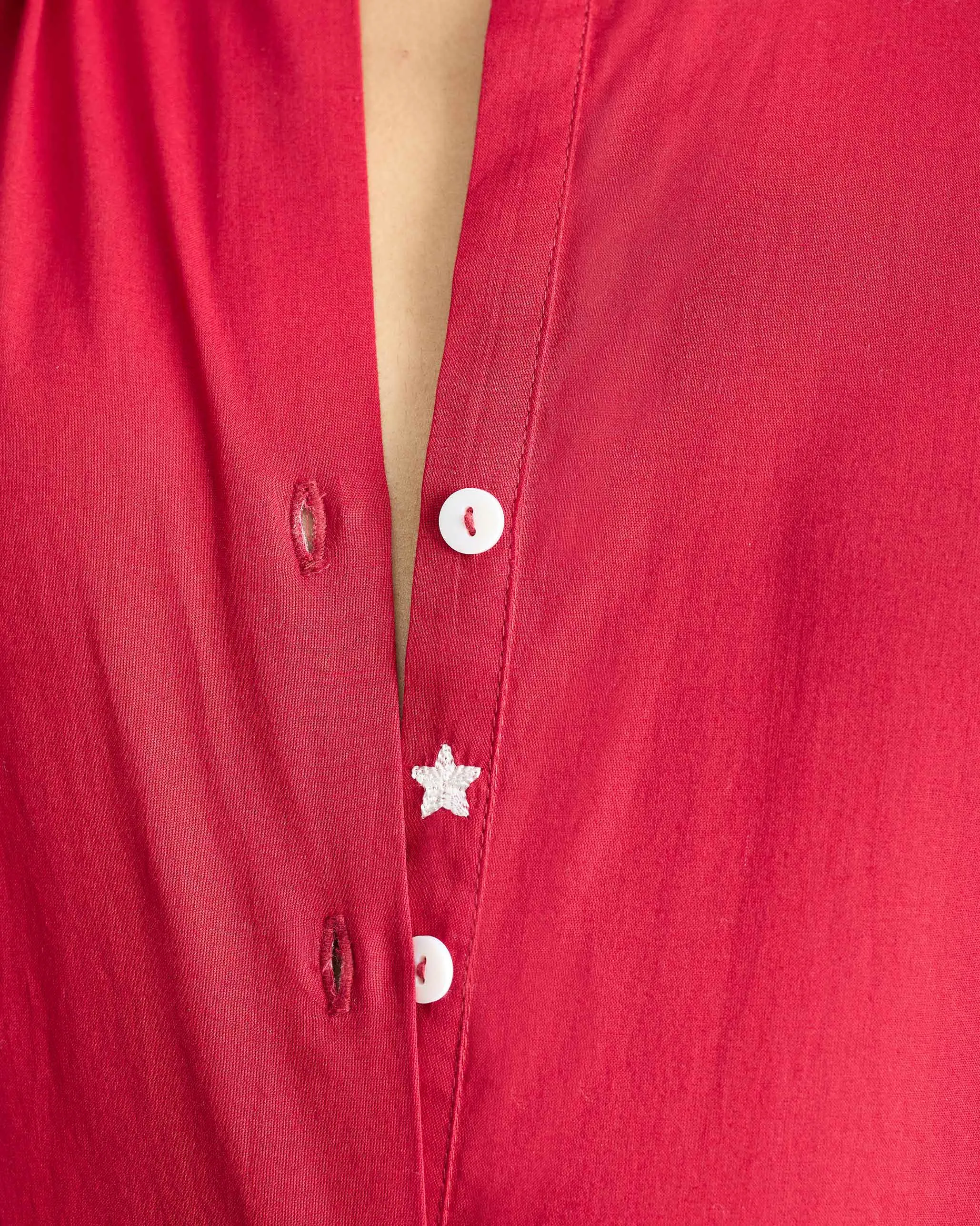 Basic Mid Length Kurta - Red