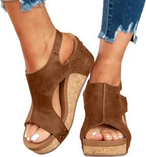 Black Sandals Women Wedge, Women's 2023 Peep Toe Platform Sandals Shoes Wedges Ankle Buckle Ladies Flip Flops