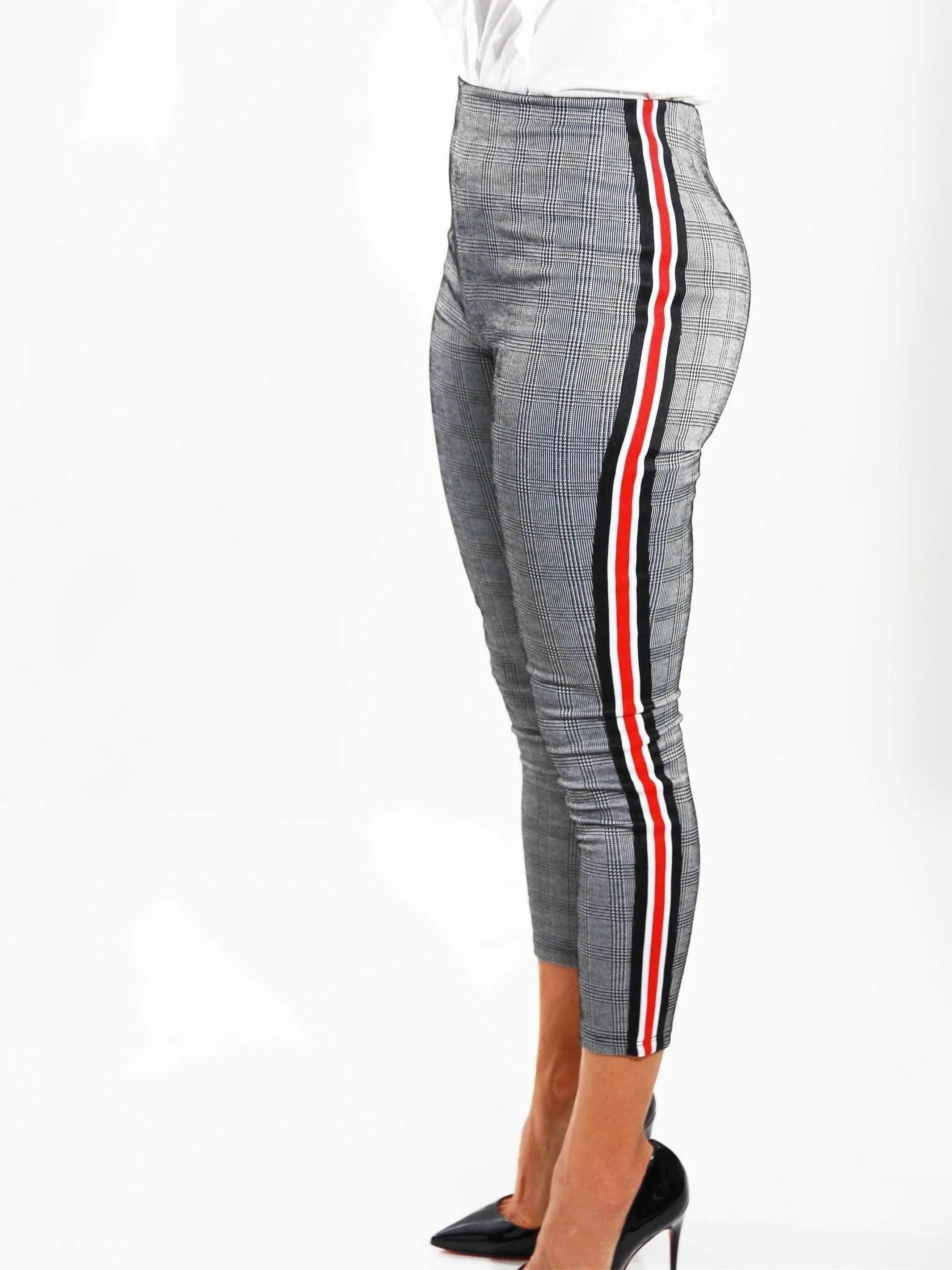 Breaking Plaid | Classic Pants with Side Stripes