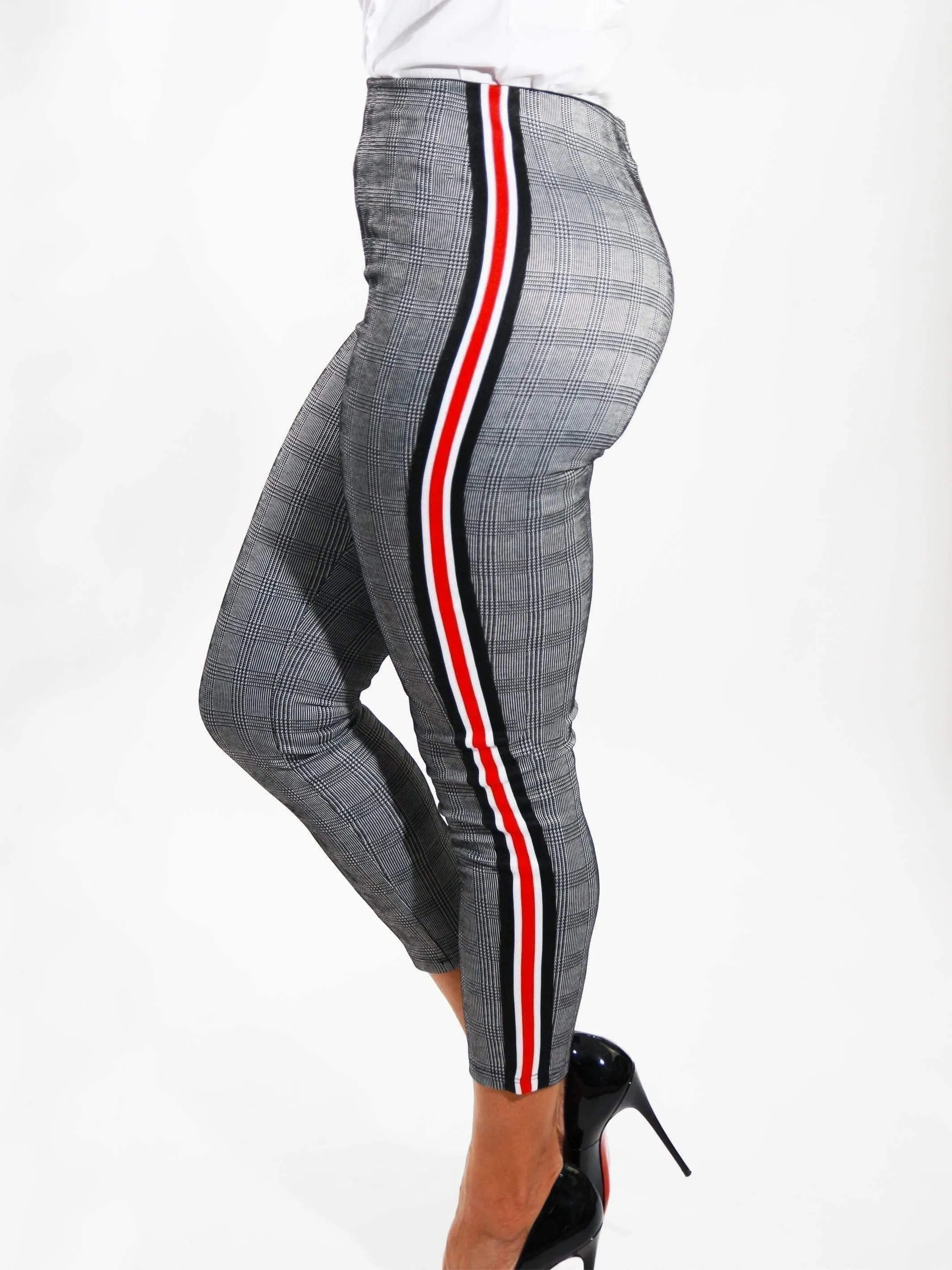 Breaking Plaid | Classic Pants with Side Stripes
