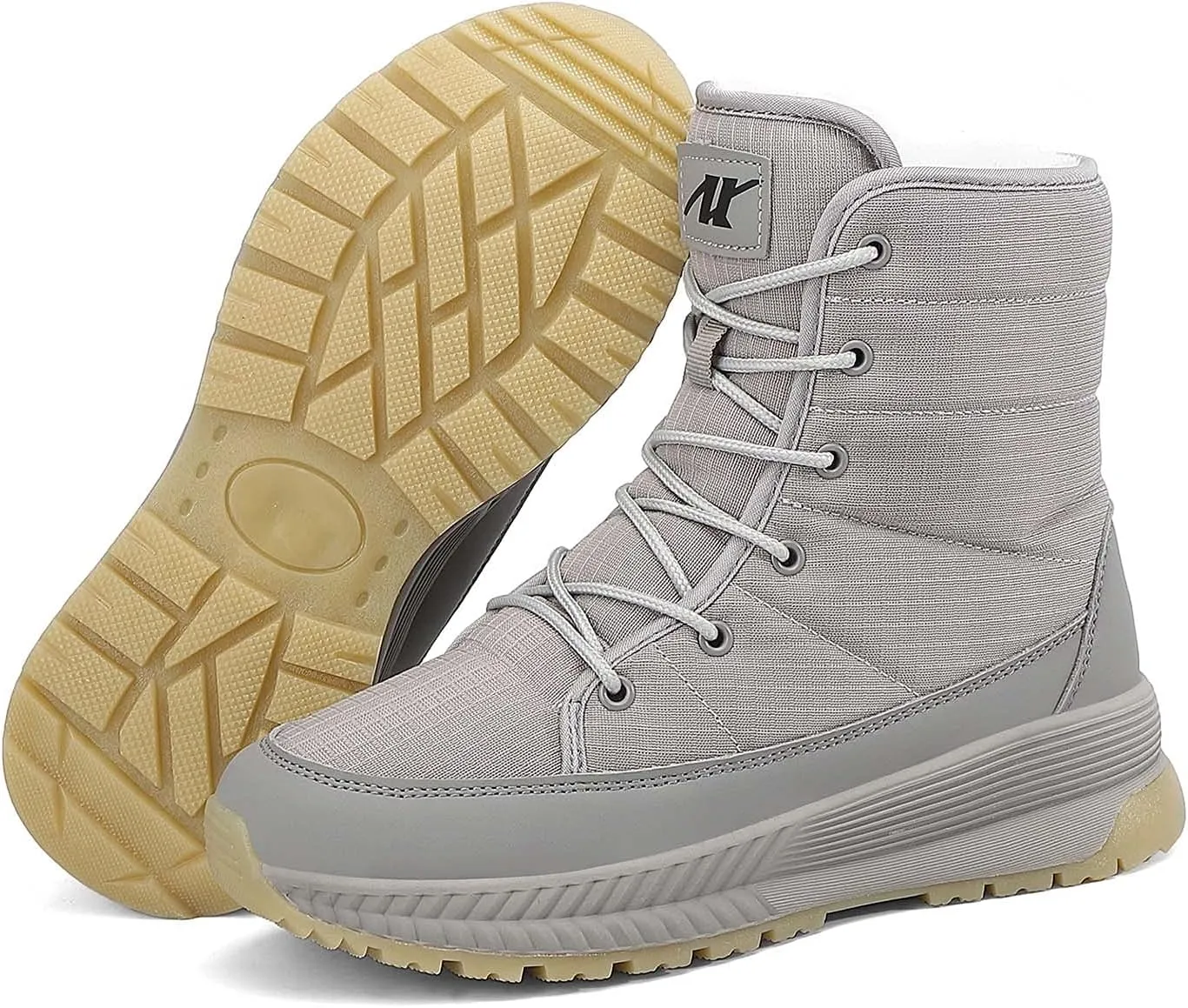 CERYTHRINA Womens Snow Boots Winter Warm Plush Fleece Lined Ankle Booties Waterproof Zipper Lace-up Outdoor Hiking Shoes
