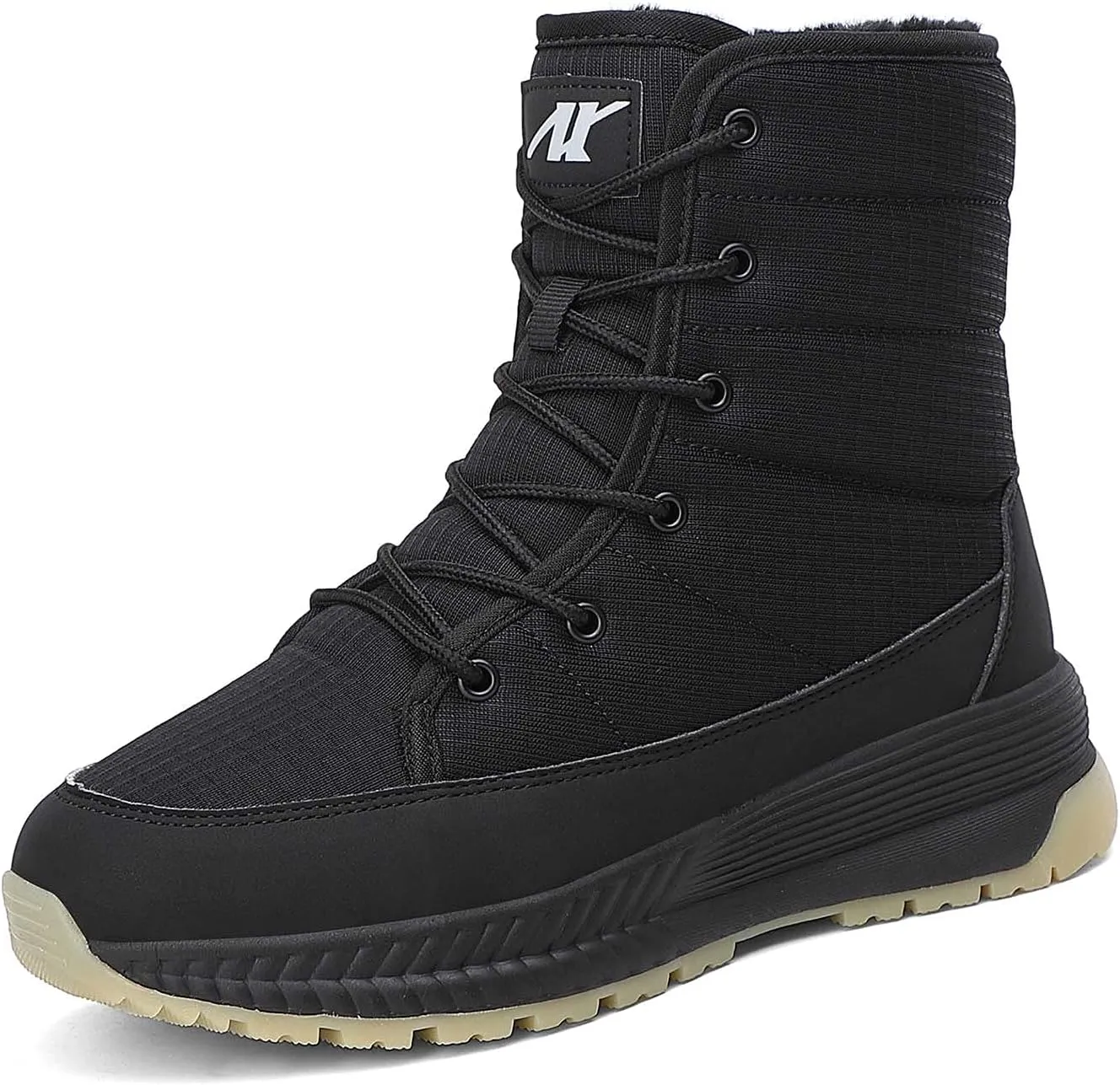 CERYTHRINA Womens Snow Boots Winter Warm Plush Fleece Lined Ankle Booties Waterproof Zipper Lace-up Outdoor Hiking Shoes