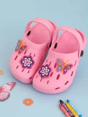 Charming Butterfly and Flower Accents Clogs for Girls