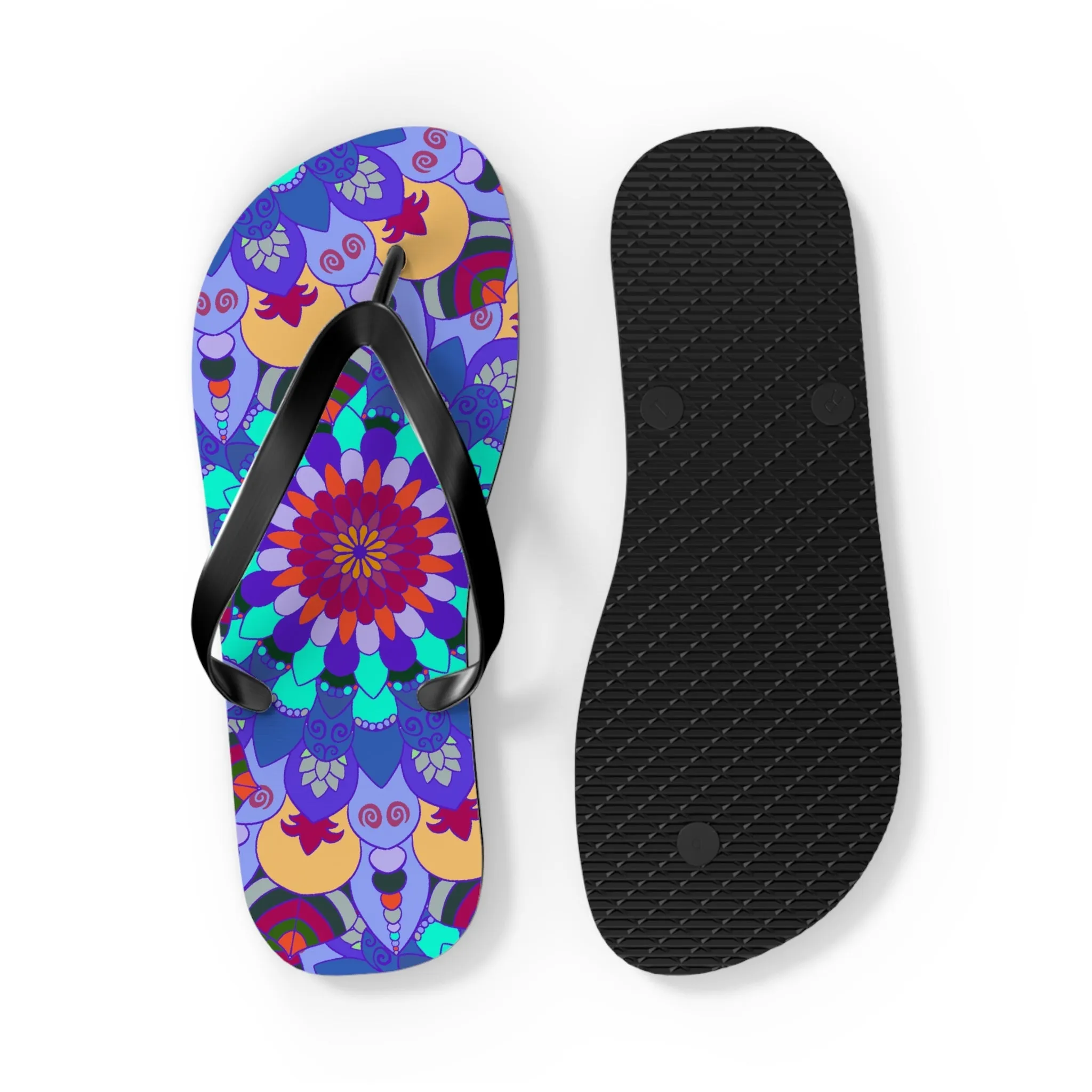 Colorful Mandala Boho Flip Flops