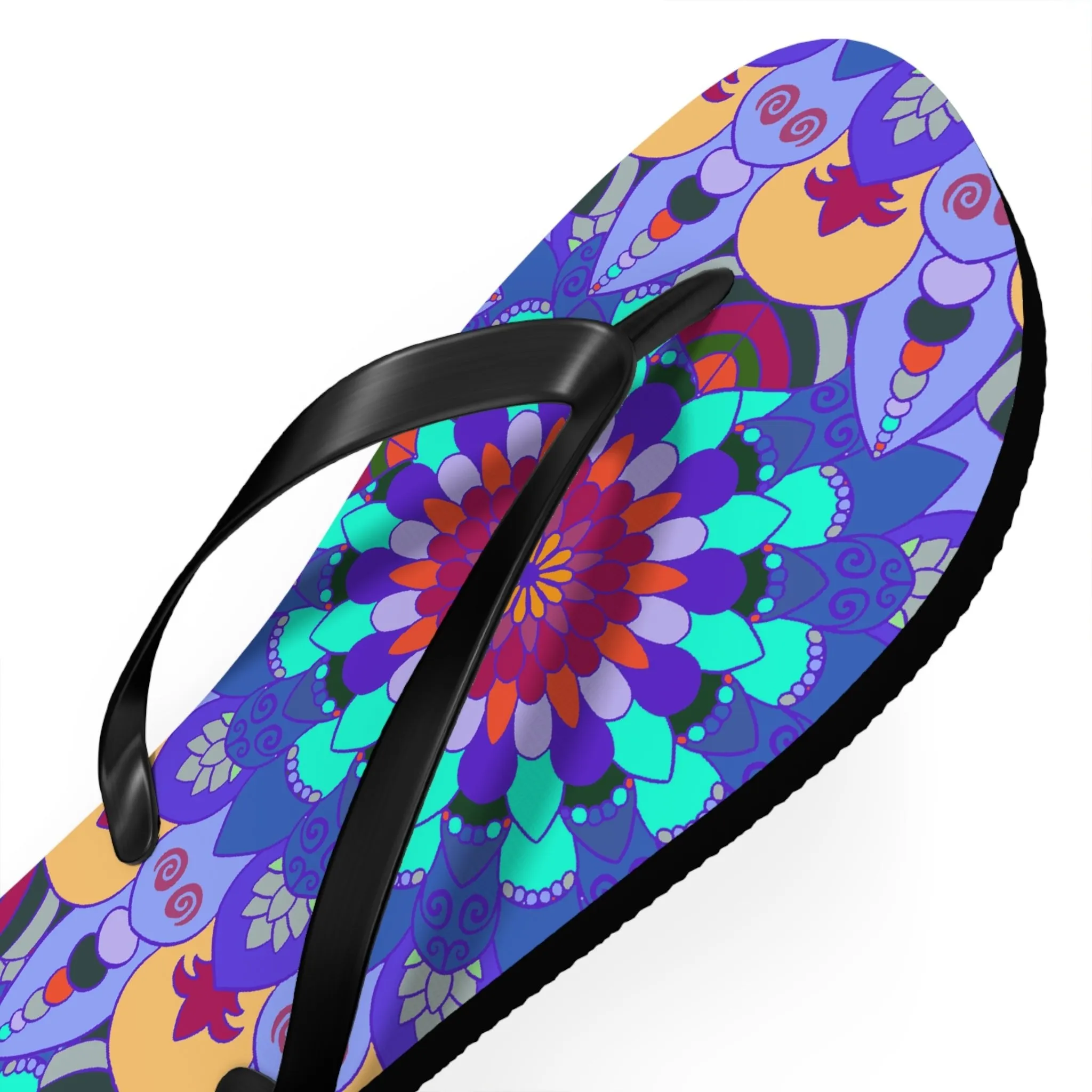 Colorful Mandala Boho Flip Flops