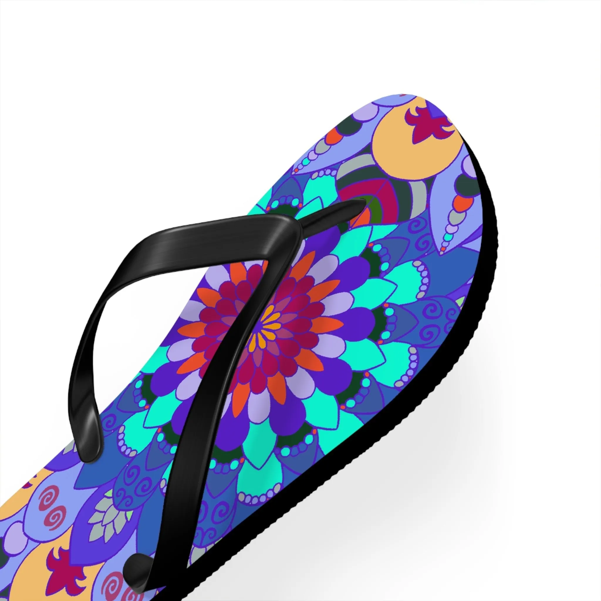 Colorful Mandala Boho Flip Flops