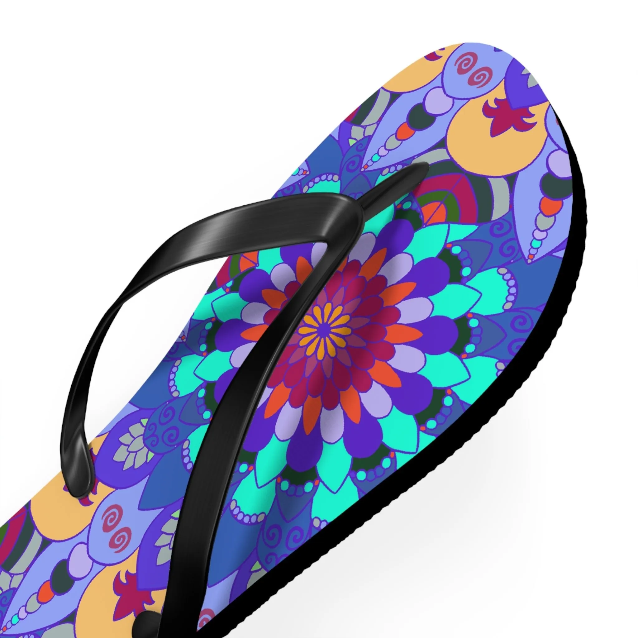 Colorful Mandala Boho Flip Flops