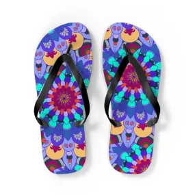 Colorful Mandala Boho Flip Flops