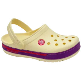 Crocs CrocBand Clogs (Beige/Purple)