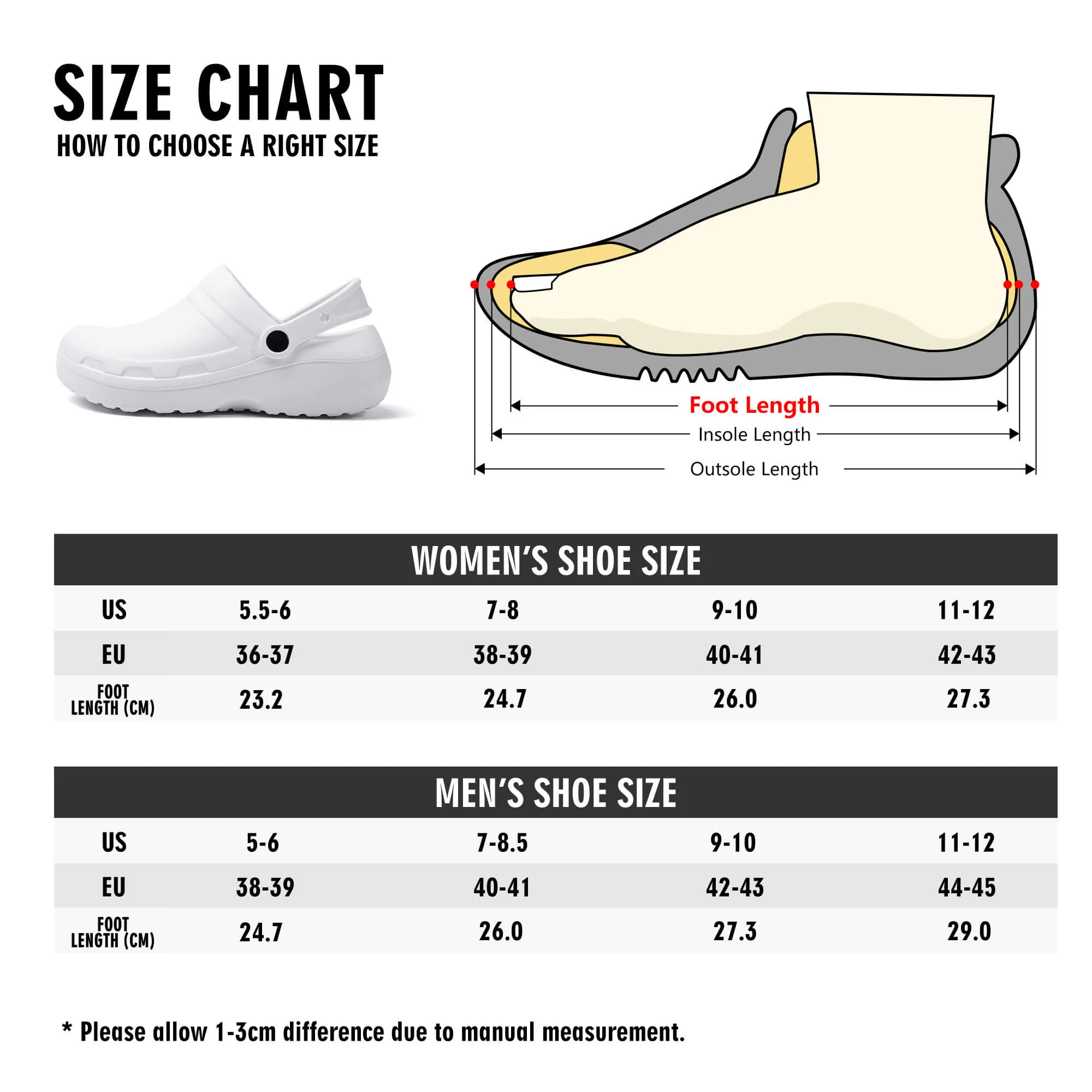 Dark Wood Plank Design Casual Lightweight Slip On Nurse Style Clogs