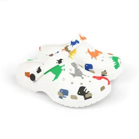 Dino Print Kid's EVA Foam Clogs, Fun Children's Footwear, Adjustable Summer Shoes, Great for Playtime, Gifts for Kids