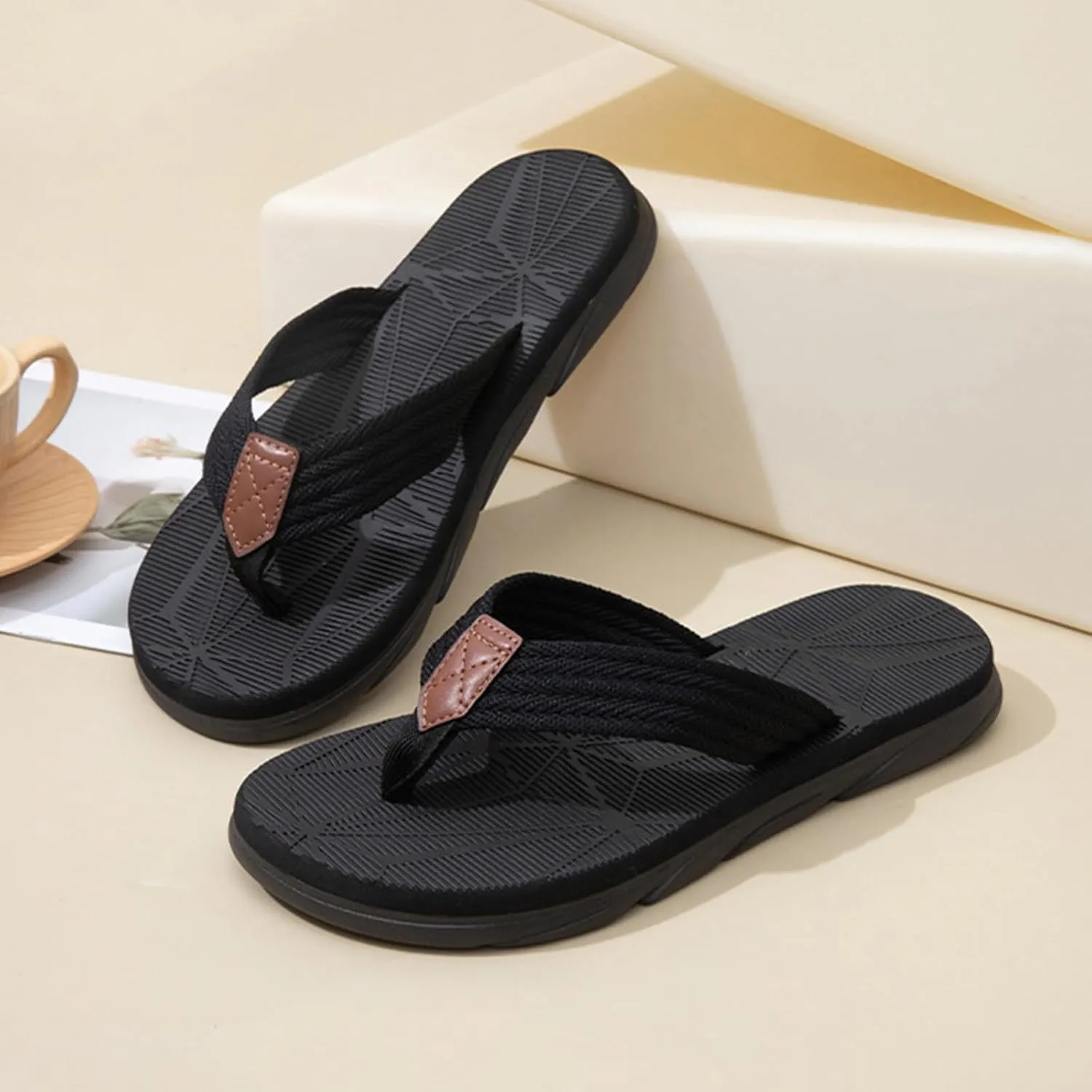 Eduavar Sandals for Women 2025 Fashion Summer Beach Orthotic Walking Thong Sandles Slip on Flip Flops Indoor Outdoor Shoes
