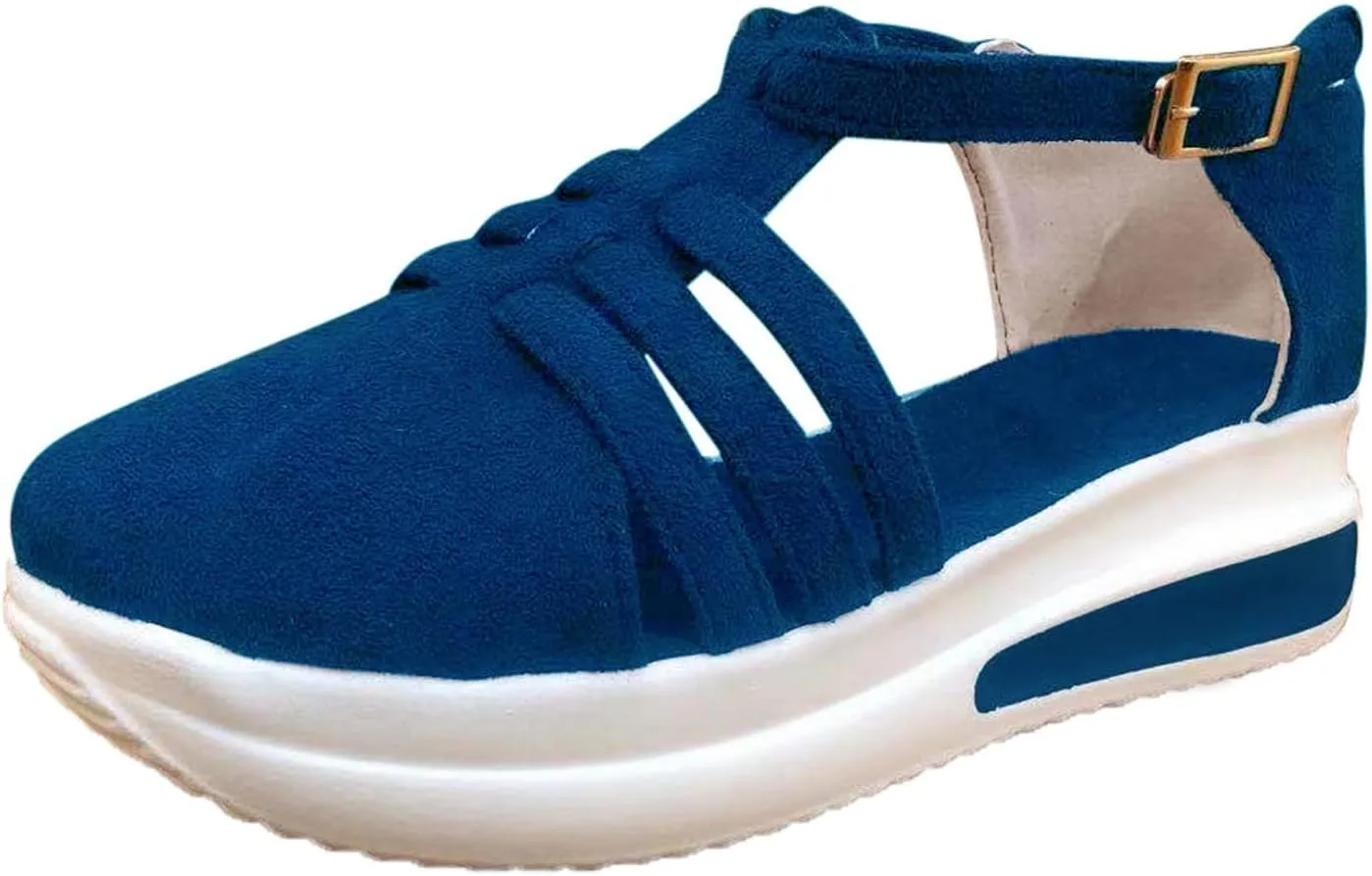 Eduavar Sandals for Women 2025 Slide ShoesArch Support Summer Closed Toe Slippers Walking with Arch Support Beach Sandal