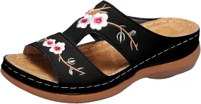 Eduavar Womens Sandals Summer Fashion Orthotic Soft Slip On Lightweight Athletic Yoga Mat Cushion Sandals Summer Beach Shoes