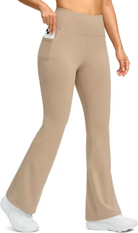 G Gradual Women's Fleece Lined Pants High Waist Winter Thermal Warm Flare Leggings Hiking Yoga Pants Women with Pockets