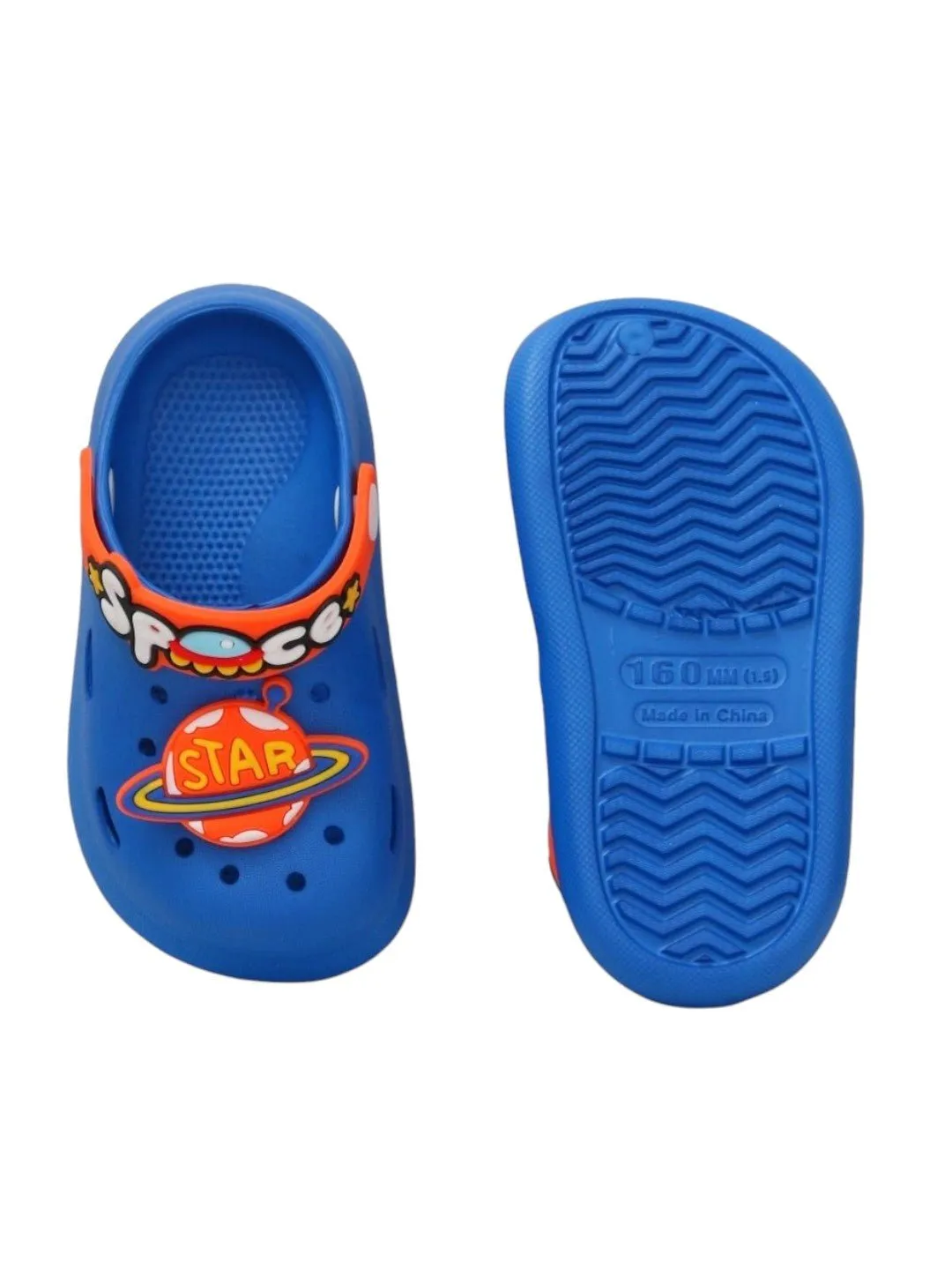 Galactic Blue Space Explorer Clogs for Kids