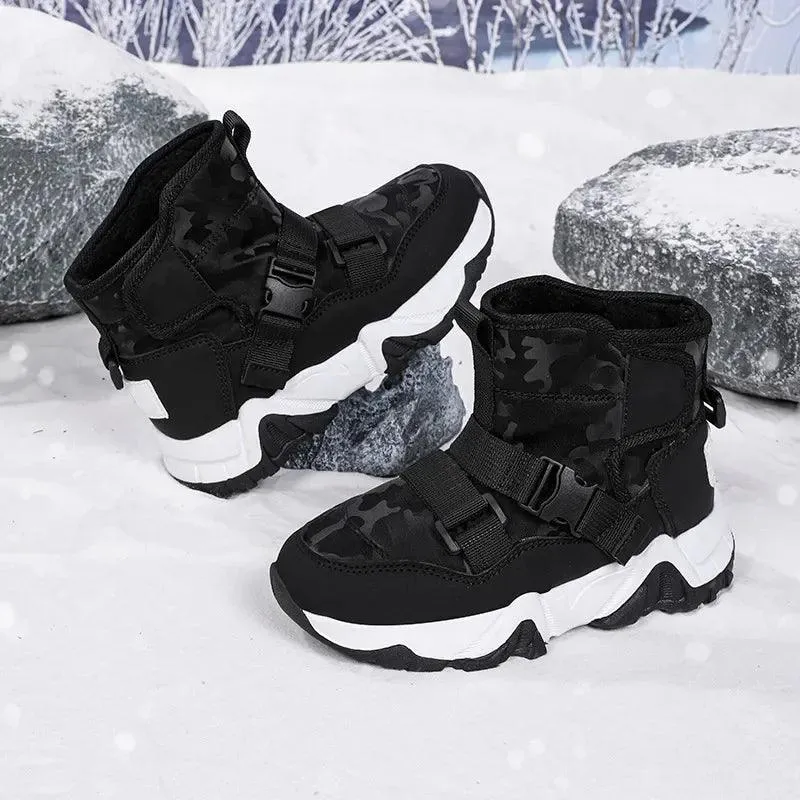 High-Quality Winter Adventure Anti-Slip Outdoor Plush Warm Snow Kids Boots