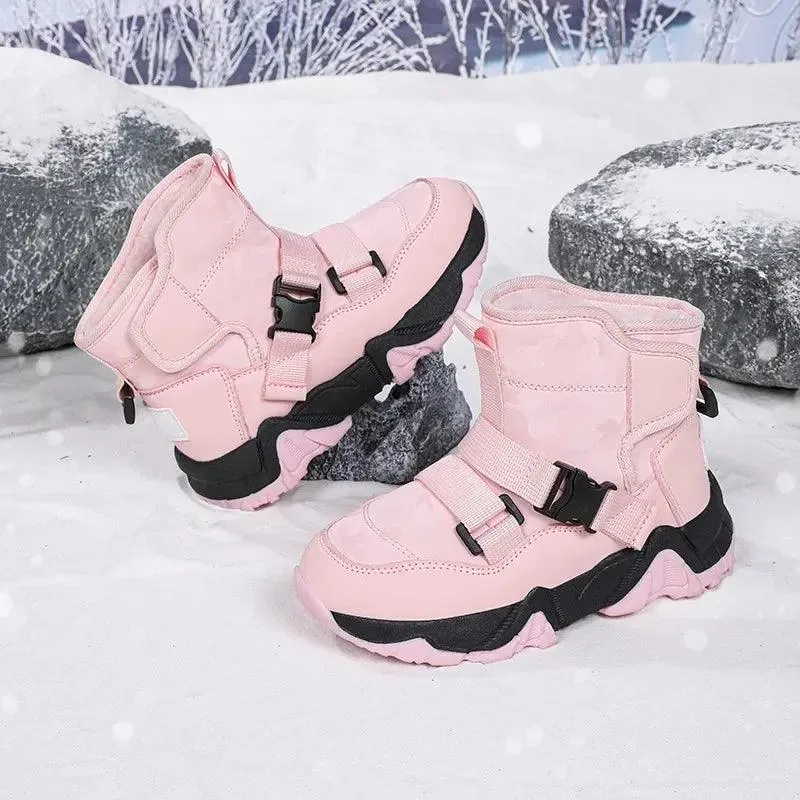 High-Quality Winter Adventure Anti-Slip Outdoor Plush Warm Snow Kids Boots