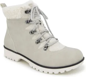 JBU Women's Poland Lace Up with Faux Shearling Fashion Comfort Waterproof Ankle Boot