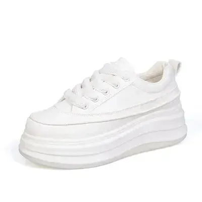 Lace-Up Contrast Platform Sneakers