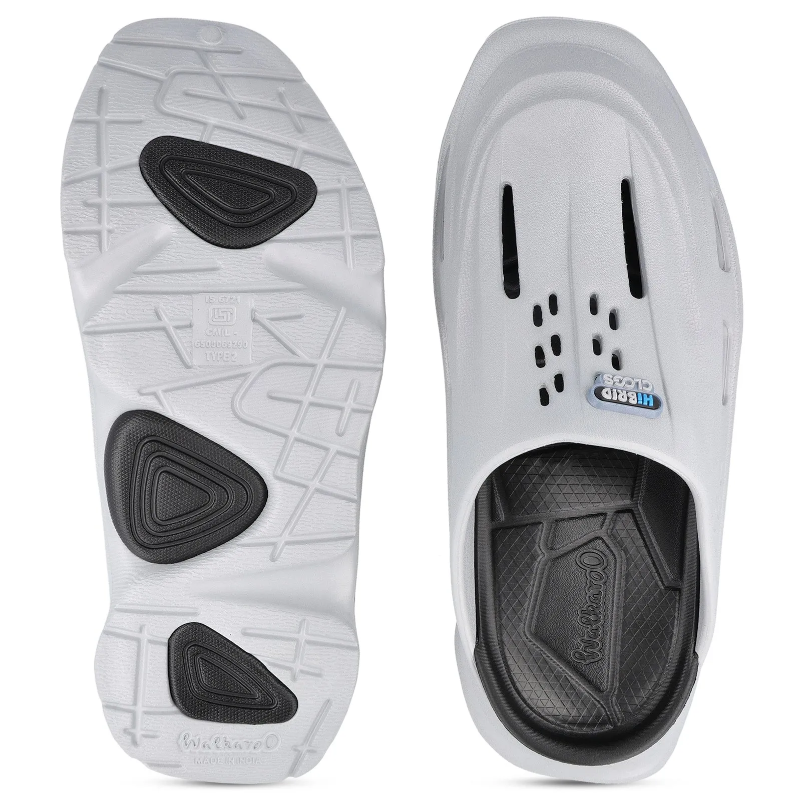 Men's Hybrid Clogs  - WE8787 Black Grey