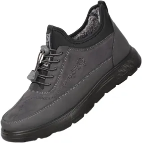 Men's Winter Warm Fleece-Lined Sneakers Waterproof, Mens Winter Boots Shoes Non-Slip Casual Sneakers