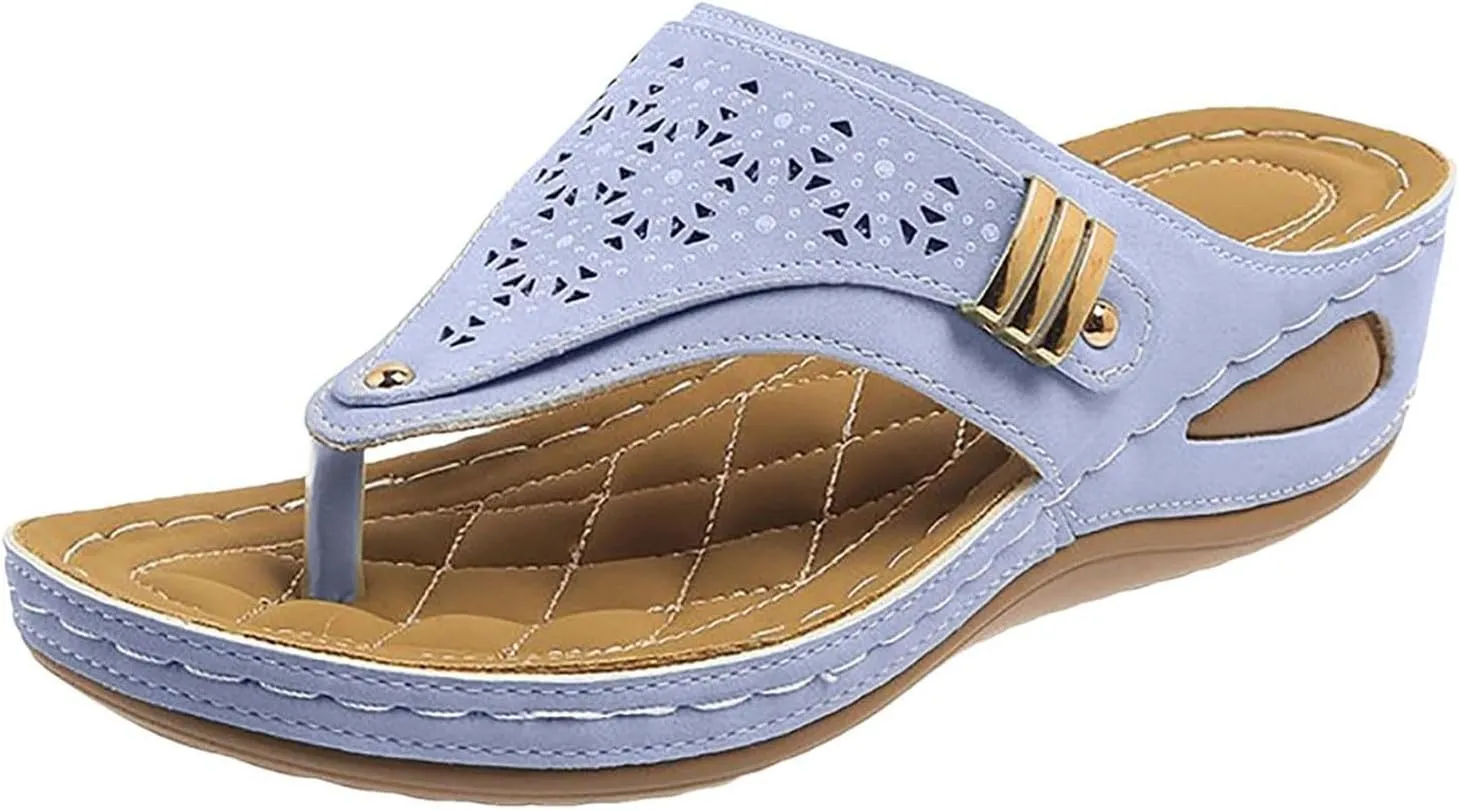 Orthopedic Sandals for Women Breathable Mesh Hollow Sports Comfortable Flip Flops Arch Support Slippers Sandals