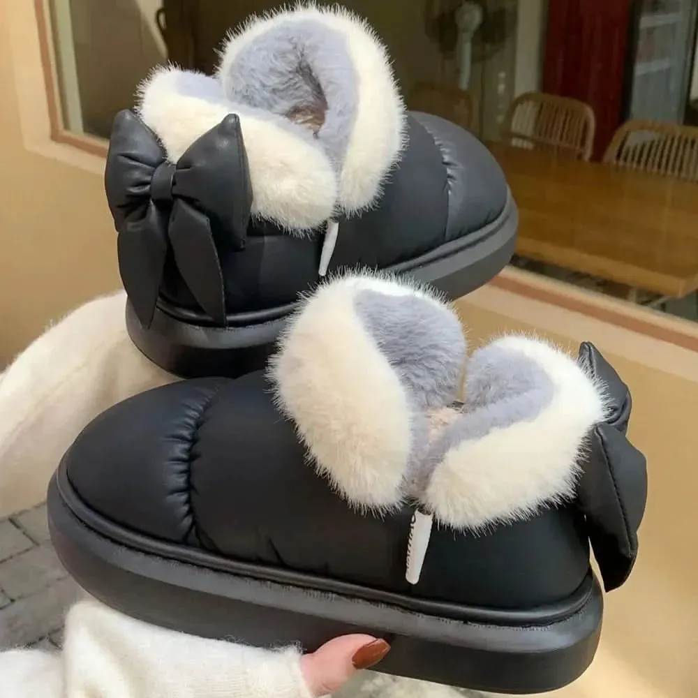 Short Winter Boots for Women: Cozy Bow Boots