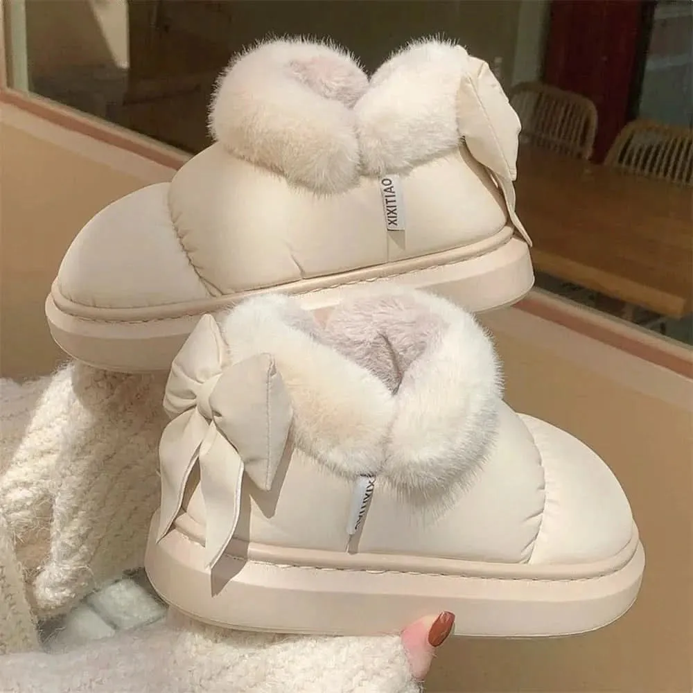 Short Winter Boots for Women: Cozy Bow Boots