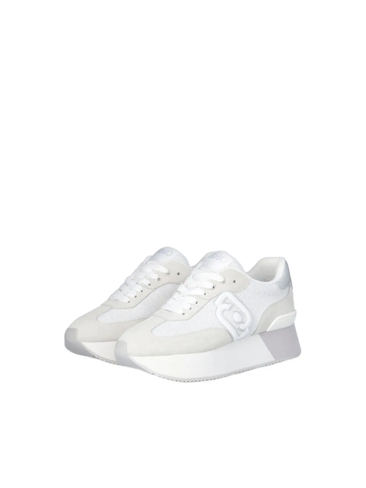 Sneaker Donna LIU JO SHOES - Dreamy platform in brighty mesh - Bianco