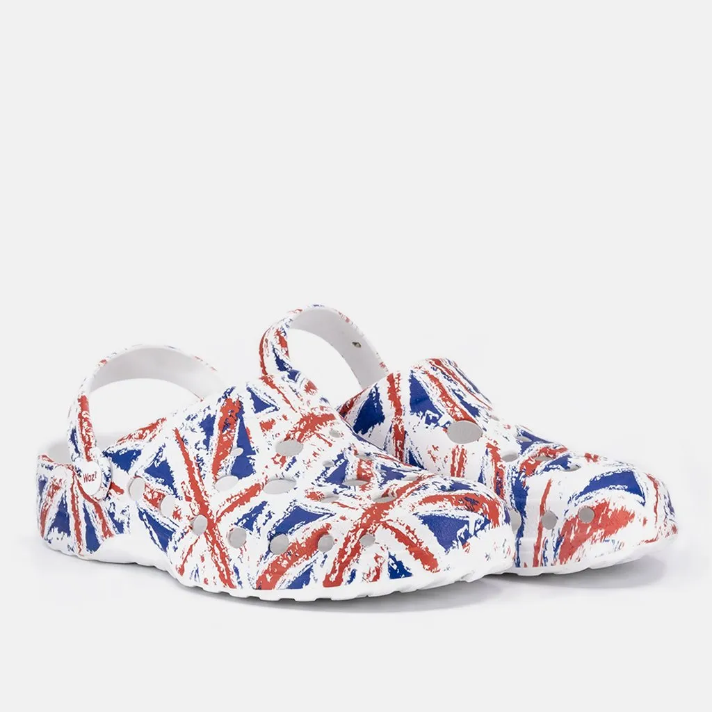 UK Flag Clogs