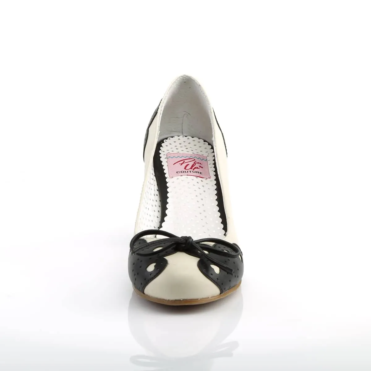 WIGGLE-17 Black & White Pumps Heel